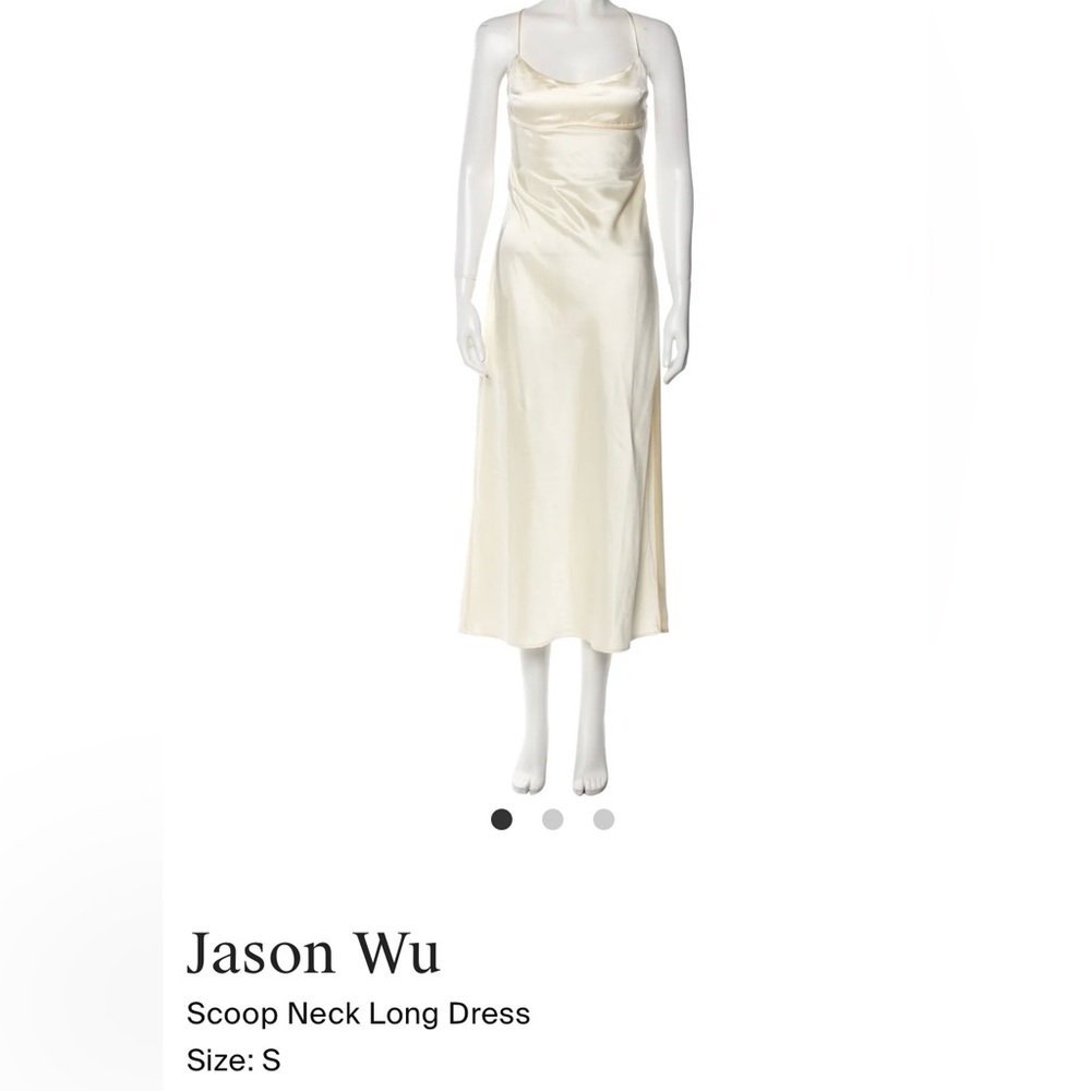 Jason Wu Cream Satin - Small 
Midi Dress